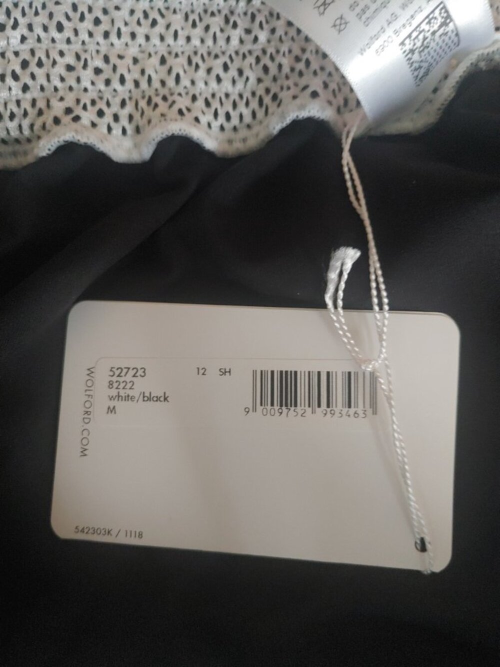NIB Wolford Hailey Skirt White Mesh Black Lining Size M - Picture 13 of 16